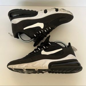 Nike Mens Air Max 270 React Running Shoes Black A04971-004 Low Top Lace Up 7.5M